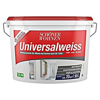 SCHÖNER WOHNEN-Farbe Wandfarbe Universalweiß (Weiß, 10 l, Matt)