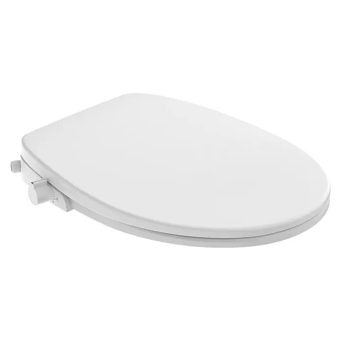 Bemis Dusch-WC-Sitz Pure Clean - Duroplast, Weiß, Mit Absenkautomatik - Weiße Bidet-Toilettensitzaufsatz mit seitlicher Steuerung für eine komfortable und hygienische Reinigung. Ideal für jedes Badezimmer.