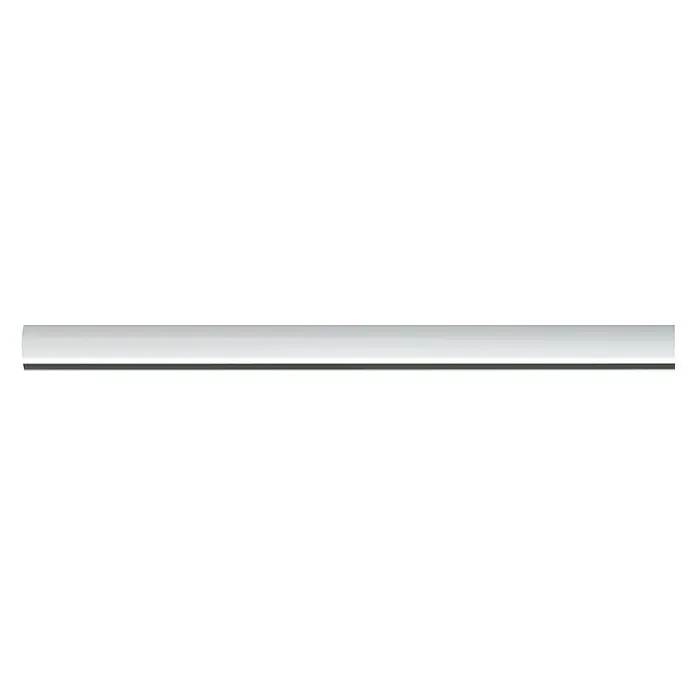 Paulmann URail Gleiter - 200 cm, Metall, Weiß - Eine Detailaufnahme einer schlanken, silbernen Zierleiste auf einem dunklen Hintergrund. Sie wirkt modern und elegant.