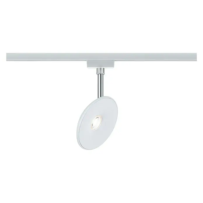 Paulmann URail LED-Spot Sphere - Weiß, Chrom, L x B x H: 32 x 119,8 x 183 mm - Moderne LED-Deckenschiene in Weiß. Die stilvolle Leuchte sorgt für eine helle und energieeffiziente Beleuchtung in jedem Raum.