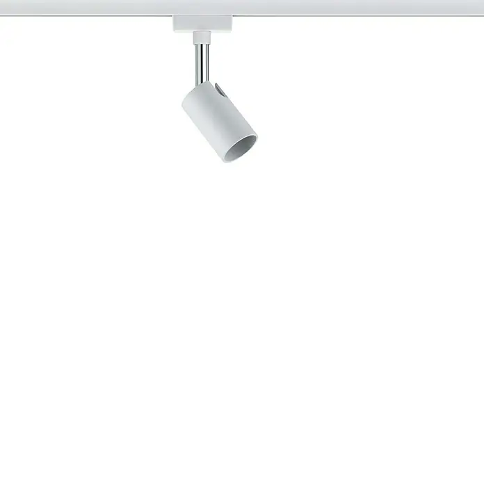 Paulmann URail Deckenstrahler Pure I - L x B x H: 110 x 58 x 66 mm, GU10, Weiß, Chrom - Weißer LED-Strahler an einer Schiene. Moderne Beleuchtung für den Innenbereich, ideal zur Akzentuierung von Bereichen oder Objekten.