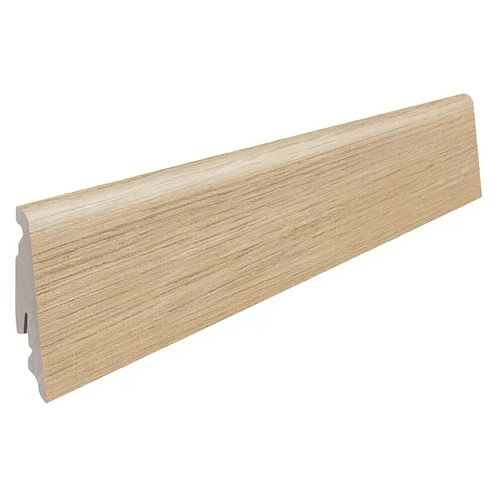 Living by Haro Sockelleiste Eiche Melina - 220 cm x 19 mm x 58 mm, MDF - Attraktive Sockelleiste in heller Holzoptik. Die Fußleiste ist ideal für moderne Wohnräume und bietet einen sauberen Übergang zum Boden.