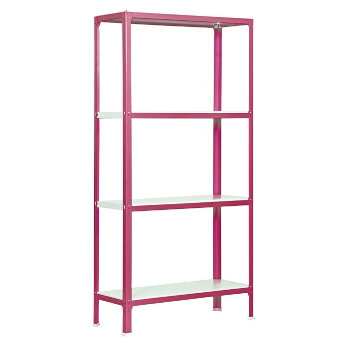 Simonrack Simonhome Metallregal (L x B x H: 30 x 80 x 160 cm, Traglast: 150 kg/Boden, Anzahl Böden: 4 Stk., Rosa)