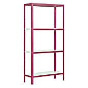 Simonrack Simonhome Metallregal (L x B x H: 30 x 100 x 160 cm, Traglast: 150 kg/Boden, Anzahl Böden: 4 Stk., Rosa)