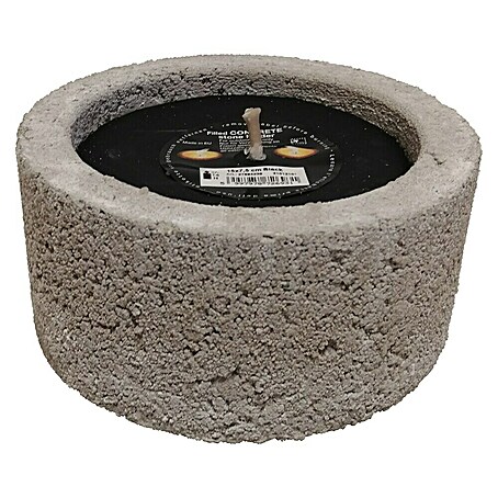 Outdoor-Kerze Beton (Ø x H: 15 x 7,5 cm, Schwarz)