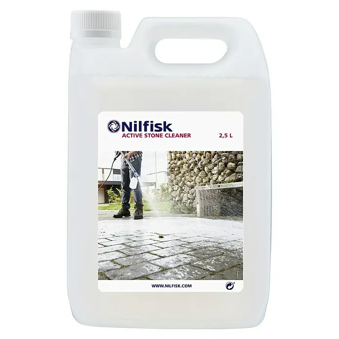 Nilfisk Detergente para piedra Active Stone Cleaner - 2,5 l - Imagen de una botella de 2,5 L de Nilfisk Active Stone Cleaner para la limpieza de suelos y superficies de piedra.