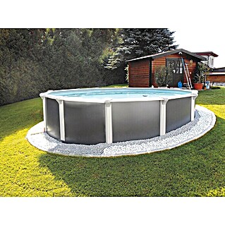 KWAD Stahlwand-Pool Supreme Design Rund (Ø x H: 360 x 132 cm, Anthrazit, 13 000 l)
