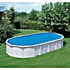 KWAD Stahlwand-Pool Premium All Inklusive Oval (L x B x H: 610 x 370 x 132 cm, Weiß, 28 000 l, Mit Edelstahlleiter) | BAUHAUS