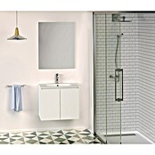 Conjunto de mueble de baño Teide (80 cm, 3 piezas, Blanco, Mate)