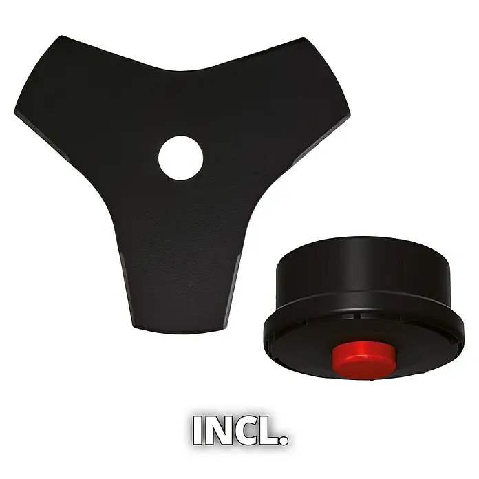 Einhell PXC 18V Desbrozadora de batería Agillo 18/200 - 18 V, 1 batería - Hoja de trébol para cortacéspedes y bobina con botón rojo, perfecta para un corte de césped eficiente y preciso.