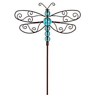 Dobar Universal-Gartenstab Libelle (Rost/Blau, Höhe: 104,5 cm, Metall)