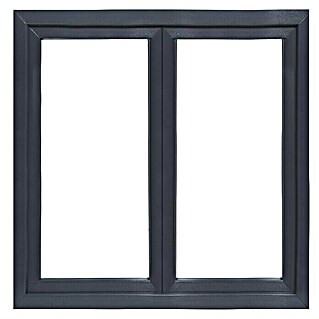 PVC prozor bez kvake (Š x V: 120 x 120 cm, Smjer otvaranja: Desno, Antracit, bijela)