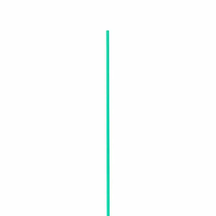 Nortene Plantador - Largo: 250 cm - Un primer plano muestra una sola pajita turquesa, vertical y delgada, sobre un fondo blanco, que exuda sencillez y diseño moderno.