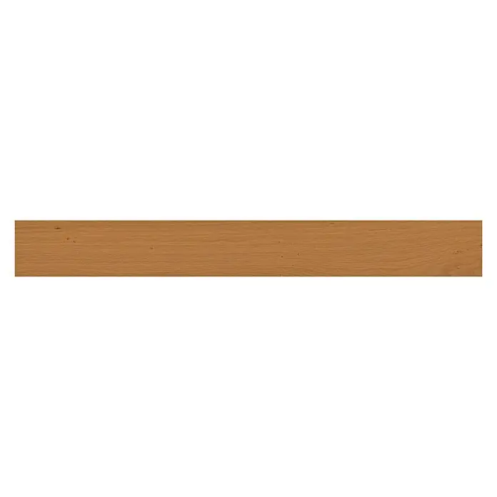 Parquet fusión roble rústico - 1.200 x 145 x 8 mm - Primer plano de una tabla de madera marrón claro, ideal para pisos o revestimientos de paredes. La veta natural añade calidez y elegancia.