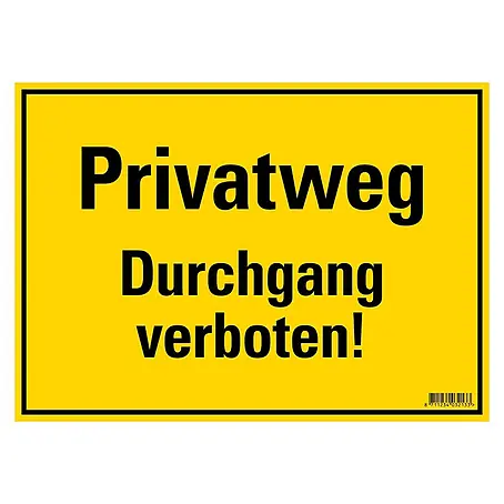 Pickup  Hinweisschild