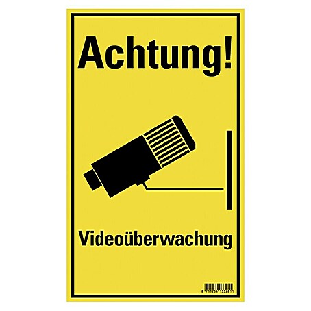 Pickup Hinweisschild (L x B: 20 x 33 cm, Videokamera)