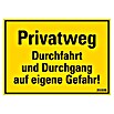 Pickup Hinweisschild (L x B: 35 x 25 cm, Durchfahrt und Durchgang auf eigene Gefahr) | BAUHAUS