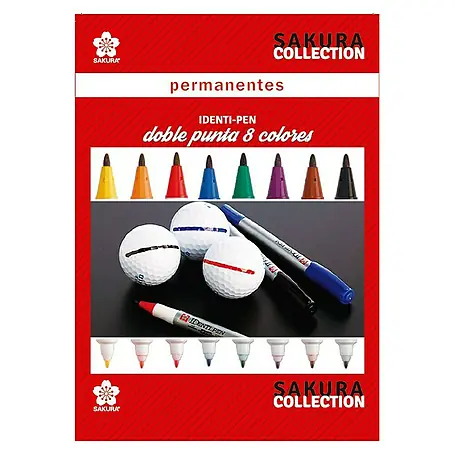 Talens Sakura Set de marcadores de efecto lacado Identi-Pen Doble punta