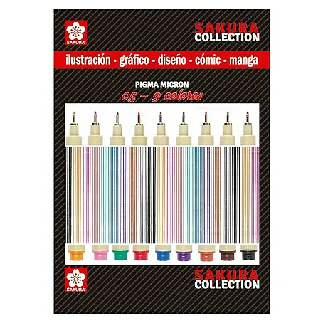 Talens Sakura Set de marcadores de efecto lacado Pigma Micron Colors