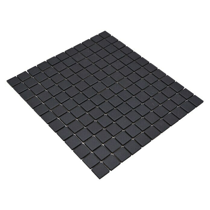 Mosaikfliese Quadrat Uni AT 891 (33 x 30,2 cm, Schwarz, Matt)