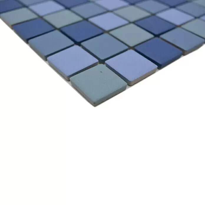 Mosaikfliese Mix JT AT 251 - 32,6 x 30 cm, Blau, Matt - Detailaufnahme