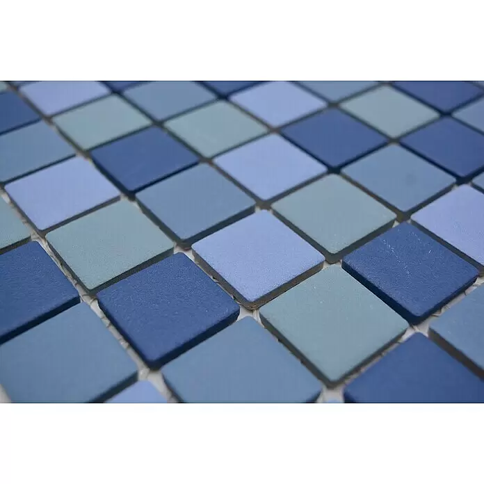 Mosaikfliese Mix JT AT 251 - 32,6 x 30 cm, Blau, Matt - Detailaufnahme
