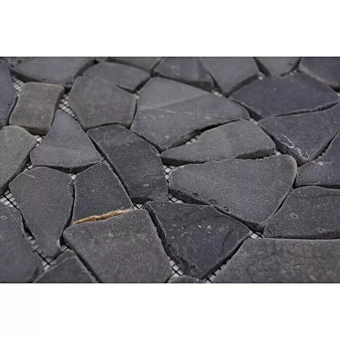 Mosaikfliese Uni CIOT 30/120 - 30,5 x 30,5 cm, Schwarz, Matt - Detailaufnahme