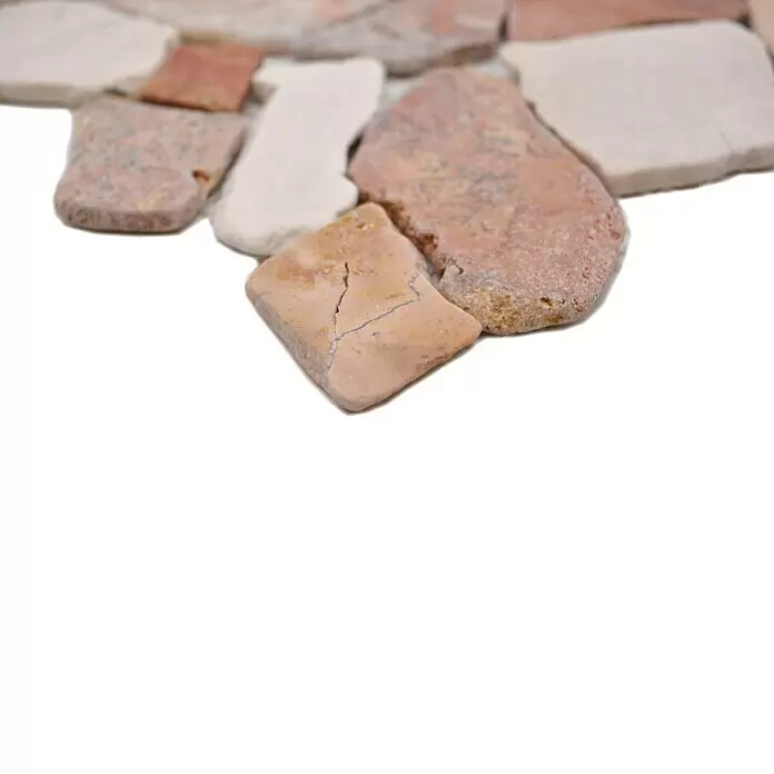Mosaikfliese Mix CIOT 30/130 - 30,5 x 30,5 cm, Rot/Weiß, Matt - Detailaufnahme