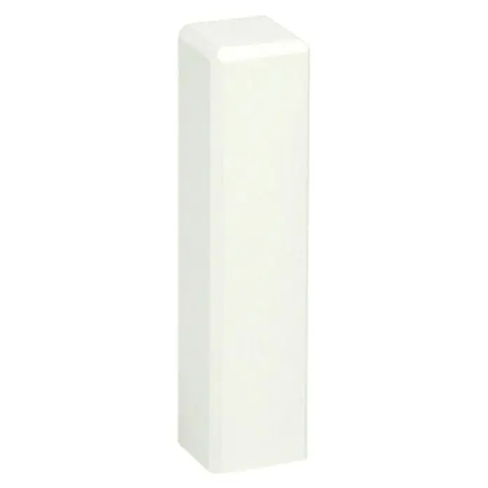 Eckstäbchen - 21 x 21 x 75 mm, Weiß, 4 Stk. - Weiße, rechteckige Säule mit abgerundeten Kanten. Ein schlichtes, modernes Designelement für Innenräume.