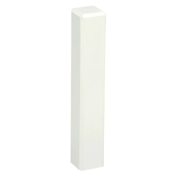 Eckstäbchen - 21 x 21 x 105 mm, Weiß, 4 Stk. - Weiße, rechteckige Säule mit abgerundeten Kanten, ideal als architektonisches Element oder dekoratives Objekt. Zeitloses Design.