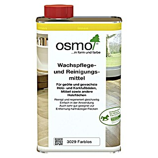 Osmo Wachspflege- & Reinigung (Farblos, 1 l, Seidenmatt, Geeignet für: Geölte und gewachste Holzfußböden)