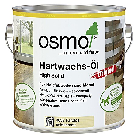 Osmo High Solid Hartwachsöl Original 3032 (Farblos, 750 ml, Seidenmatt)