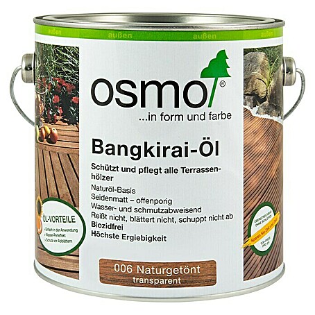 Osmo Bangkirai-Öl 006 (Naturgetönt, 2,5 l, Seidenmatt)