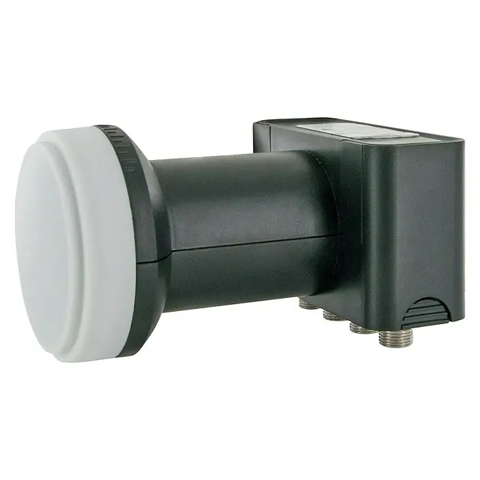 Schwaiger Quad LNB Digital LNB4 - 4-fach, 0,3 dB, 40 mm, Anthrazit - Satellitenempfangskopf für klare TV-Signale. Der LNB sorgt für störungsfreien Empfang und hohe Bildqualität Ihres Fernsehprogramms.