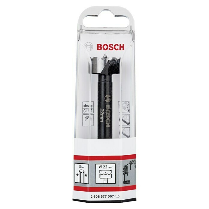 Bosch Professional Holzbohrer (Durchmesser Bohrer: 22 mm, Länge: 90 mm) | BAUHAUS