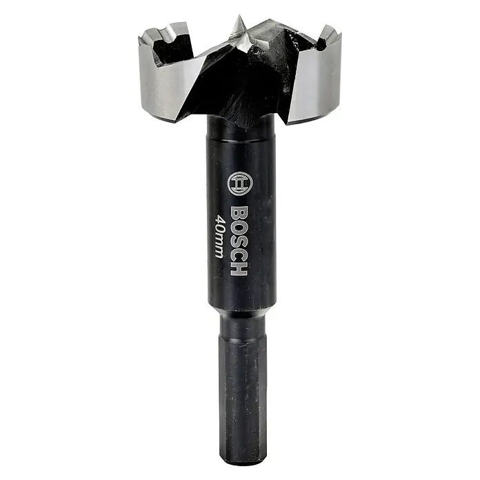 Bosch Professional Forstnerbohrer - Durchmesser Bohrer: 40 mm, Länge: 90 mm - Ein 40mm Forstnerbohrer von Bosch, ideal für präzise Bohrungen in Holz mit sauberen Kanten. Das Werkzeug für feine Holzbearbeitung.