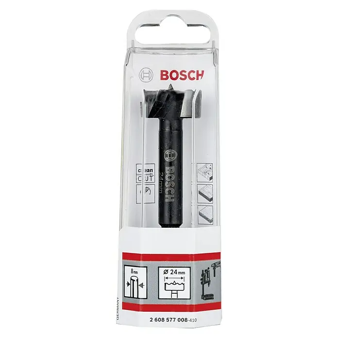 Bosch Professional Forstnerbohrer - Durchmesser Bohrer: 24 mm, Länge: 90 mm - Bohrkopf in transparenter Verpackung. Der Forstnerbohrer von Bosch mit einem Durchmesser von 24 mm garantiert saubere Schnitte und präzise Ergebnisse.