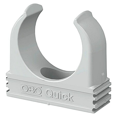 OBO Klemmschelle Quick-Schelle (Geeignet für: Installationsrohr M20, Lichtgrau, Kunststoff, 100 Stk.)