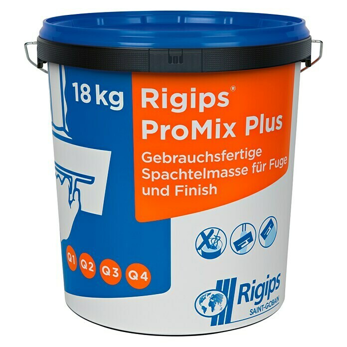 Rigips Fugenspachtel ProMix Plus18 kg, Gebrauchsfertig Front View