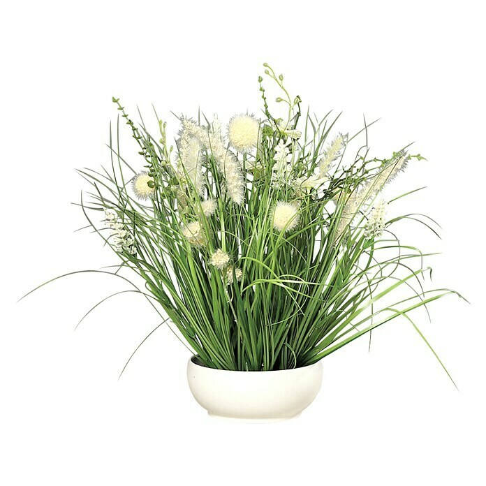 Kunstpflanze Wiesenblumen (Höhe: 40 cm, Creme, Kunststoff) | BAUHAUS