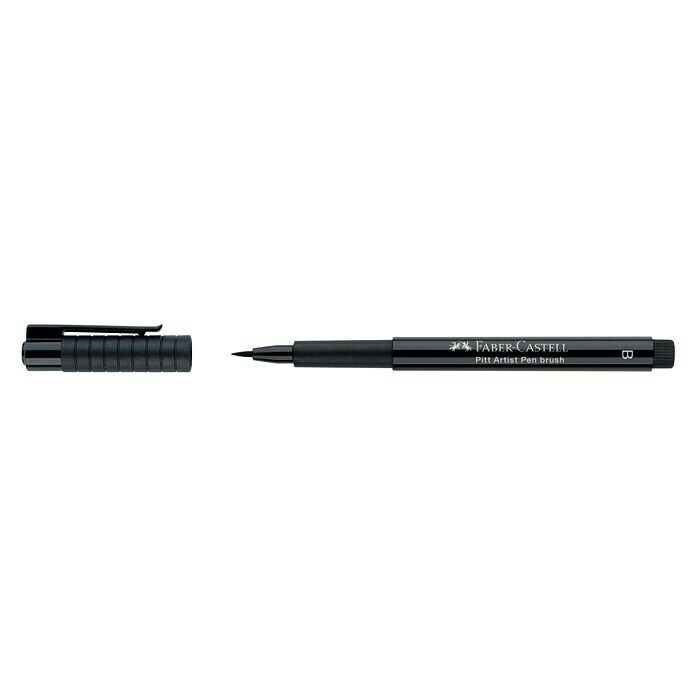 Faber-Castell Tuschestift Pitt BSchwarz, Brushspitze View From Above