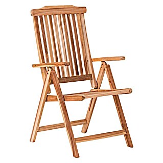 Sklopiva stolica s pozicijama Sydney (Natur, Tikovina, S podesivim naslonom za leđa)
