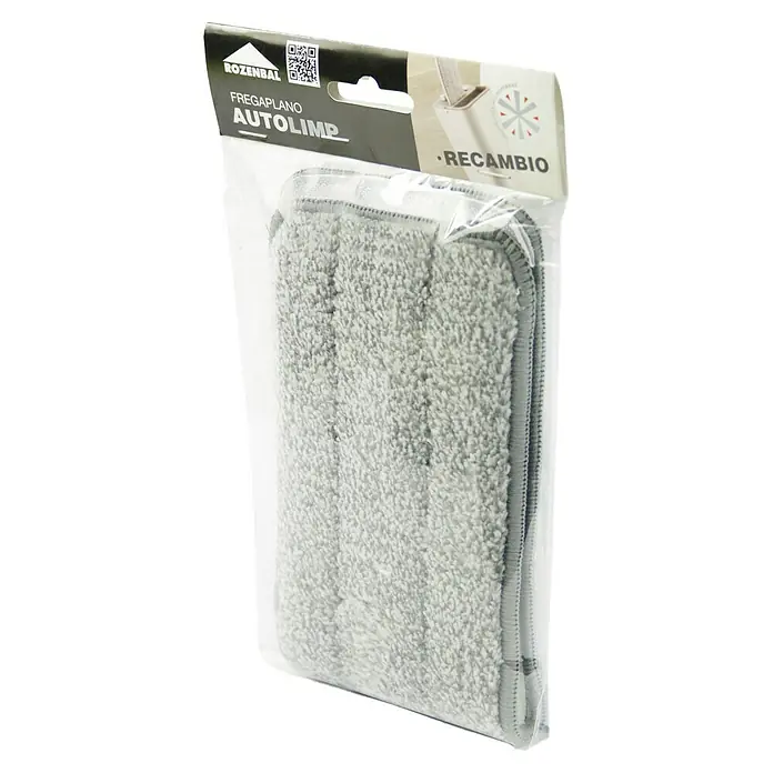 Rozenbal Fregona de repuesto auto limpiable - Microfibra - Un repuesto de mopa AutoLimp gris empaquetado de Rozenbal. El producto está diseñado para la limpieza de pisos.