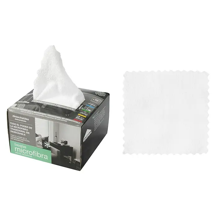Rozenbal Paño de microfibra desechables - An x L: 22 x 23 cm, Material: Materiales naturales, 16 ud., Blanco - Paquete de paños de microfibra Rozenbal, perfectos para la limpieza. Los paños son absorbentes y no dejan pelusa.