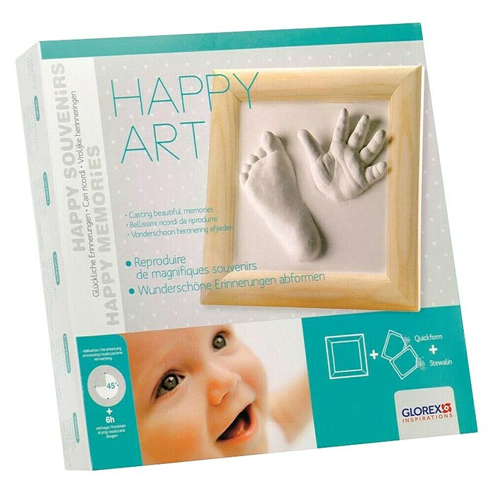 Glorex Bastel-Set Geschenkpackung Happy Art (Weiß) | BAUHAUS