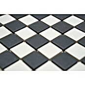 Mosaikfliese Quadrat AT 149 (32,6 x 30,2 cm, Schwarz/Weiß, Matt)