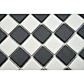 Mosaikfliese Quadrat AT 149 (32,6 x 30,2 cm, Schwarz/Weiß, Matt)