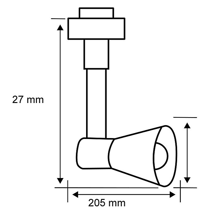 Paulmann URail Mittel-Einspeisung20,5 cm, Weiß Sketch