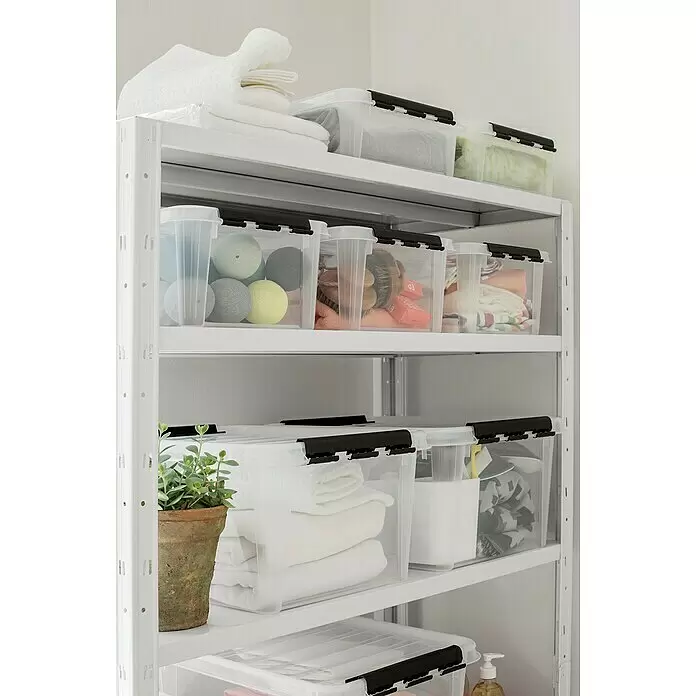 SmartStore Aufbewahrungsbox Classic 31 - L x B x H: 50 x 39 x 26 cm, Kunststoff, Transparent - Anwendungsbeispiel