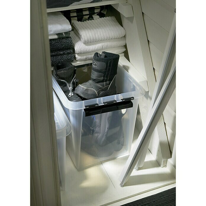 SmartStore Aufbewahrungsbox Classic (L x B x H: 50 x 39 x 41 cm, Kunststoff, Transparent)